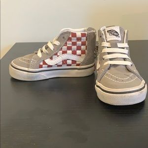 Checkered high top vans